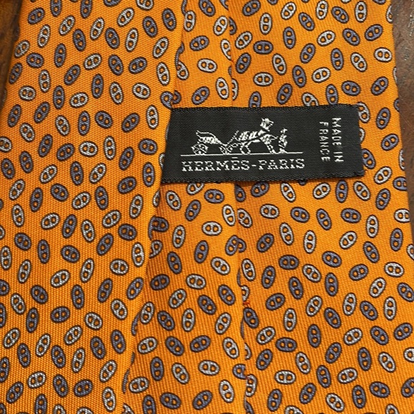 Hermès tie link motif tie - Picture 3 of 5